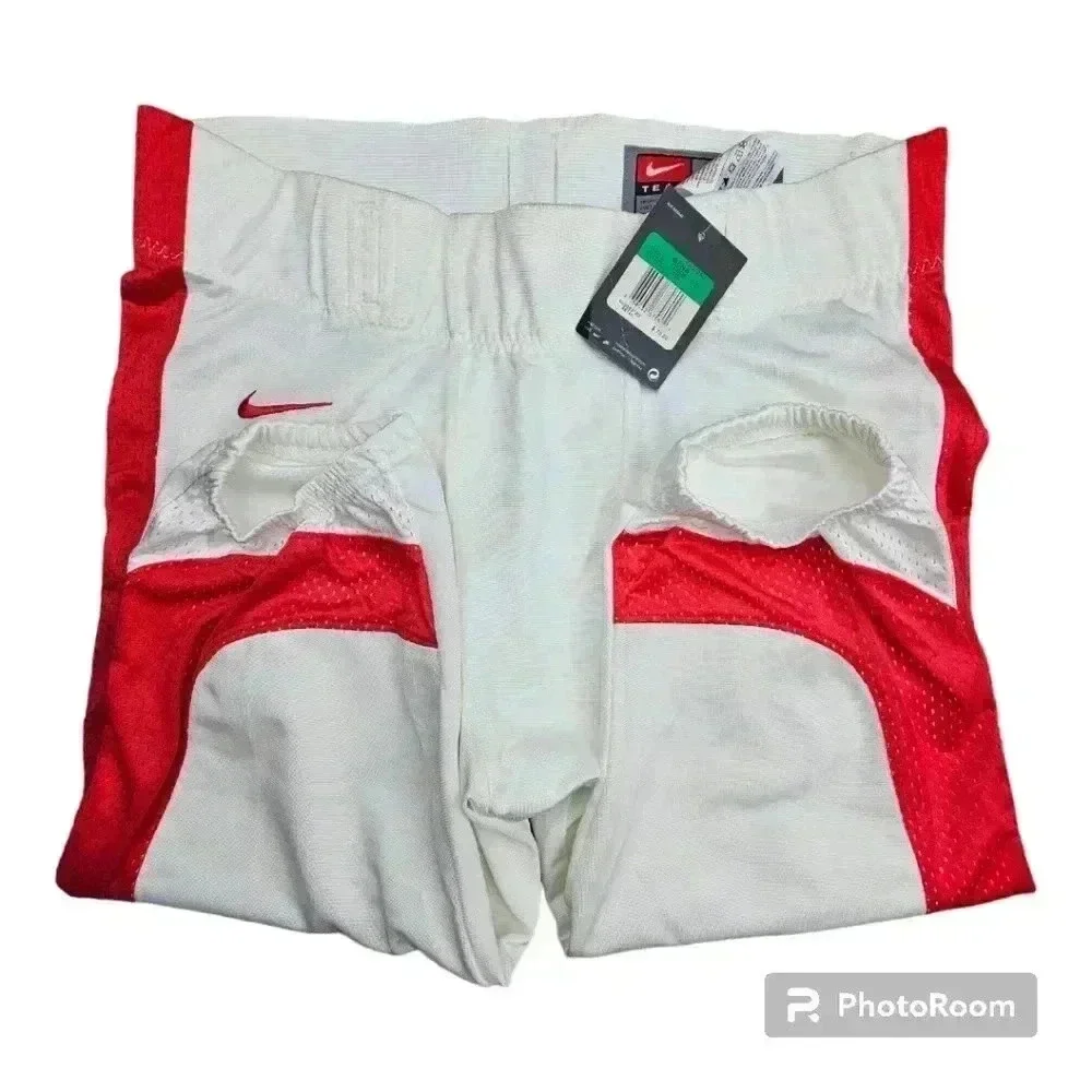 COPY - Nike Men's Open Field Football Pants White/Scarlet Red #615745/109 NWT XL